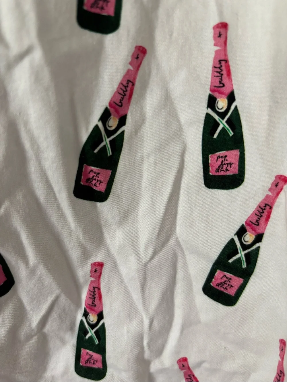 Toss Designs $88 Sleep Tight Champagne Bottle Night Shirt Size L/XL - Picture 5 of 8